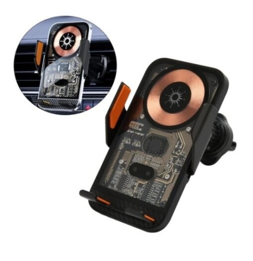 Cargador de Coche Inalámbrico, Instalación de Soporte de Teléfono con Sensor Inteligente Cargador de Coche Inalámbrico, Instalación de Soporte de Teléfono con Sensor Inteligente, Rotación de 360°, Cargador de Coche de Sujeción Automática para Teléfonos de 4,7 a 7 Pulgadas  Referencia: FSD1904 ref6102