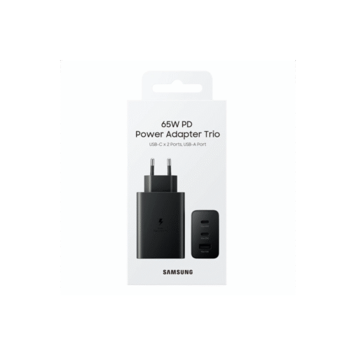 Cargador de red Samsung 65W Power Adapter Trio, carga hasta 3 dispositivos Cargador de red Samsung EP-T6530NBEGEU 65W Power Adapter Trio, carga hasta 3 dispositivos  Referencia: SAM65W ref6096
