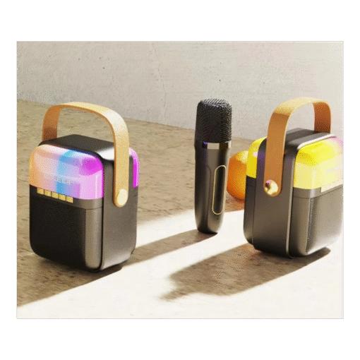 KOLEER Altavoz Bluetooth Inalámbrico Karaoke con Micrófono Inalámbrico Altavoz Bluetooth Inalámbrico Portátil KOLEER, Luz Led, Micrófono Inalámbrico, Voz Mágica  Referencia: HYX813 ref6060