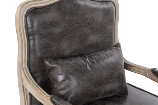 SILLON PU RUBBERWOOD 70X66X94 DESGASTADO MARRON MB-162703 Ref 13368 - Imagen 4
