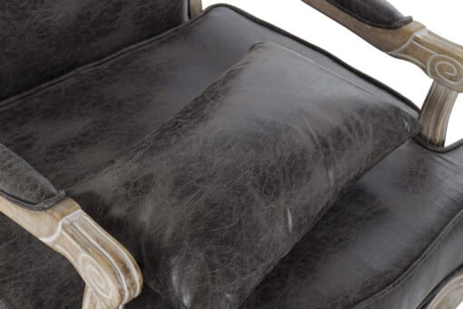SILLON PU RUBBERWOOD 70X66X94 DESGASTADO MARRON MB-162703 Ref 13368 - Imagen 5