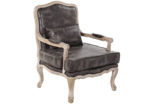 SILLON PU RUBBERWOOD 70X66X94 DESGASTADO MARRON MB-162703 Ref 13368 - Imagen 2