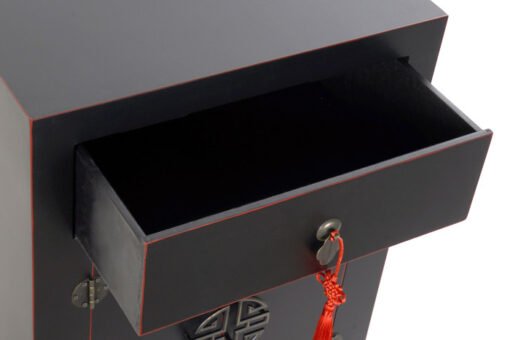 MESITA DE NOCHE ABETO MDF 45X34X66 ORIENTAL NEGRO MB-170072 Disponible ref13287 - Imagen 2