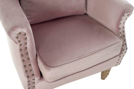 SILLON VELVET RUBBERWOOD 73X70X87 ROSA MB-175522 Disponible Ref 13364 - Imagen 2
