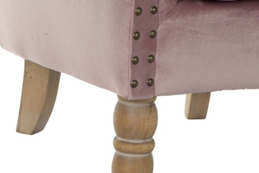 SILLON VELVET RUBBERWOOD 73X70X87 ROSA MB-175522 Disponible Ref 13364 - Imagen 4