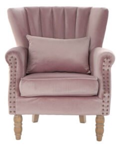 SILLON VELVET RUBBERWOOD 73X70X87 ROSA MB-175522 Disponible Ref 13364