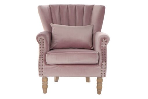 SILLON VELVET RUBBERWOOD 73X70X87 ROSA MB-175522 Disponible Ref 13364