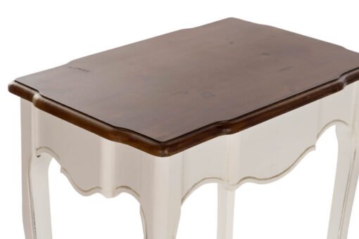 MESITA AUXILIAR SET 3 PAULOWNIA 60X40X66 BLANCO MB-177687 Ref 13136 - Imagen 3