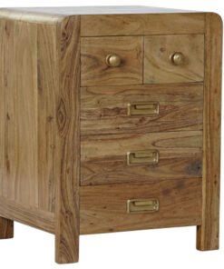 MESITA DE NOCHE ACACIA 45,5X40X60 25,00 NATURAL MB-179709 Disponible ref13285