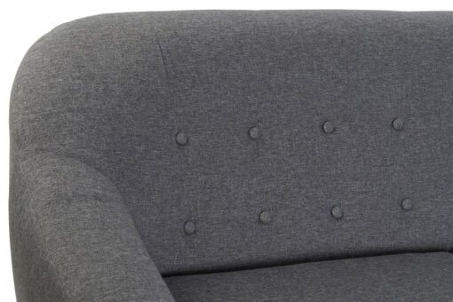 SOFA POLIESTER RUBBERWOOD 230X144X84 3 PLAZAS GRIS MB-179944 Ref 13415 - Imagen 4