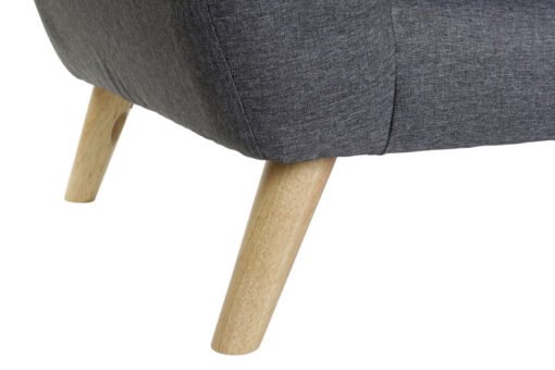 SOFA POLIESTER RUBBERWOOD 230X144X84 3 PLAZAS GRIS MB-179944 Ref 13415 - Imagen 5