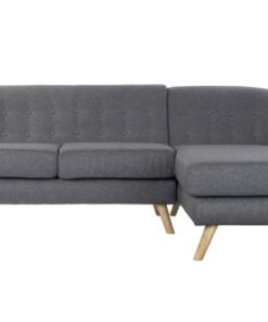 SOFA POLIESTER RUBBERWOOD 230X144X84 3 PLAZAS GRIS MB-179944 Ref 13415