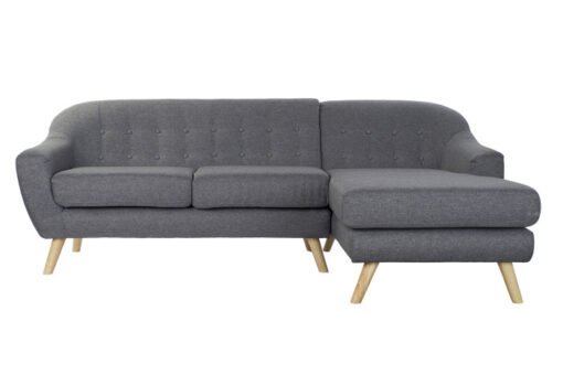 SOFA POLIESTER RUBBERWOOD 230X144X84 3 PLAZAS GRIS MB-179944 Ref 13415 - Imagen 2
