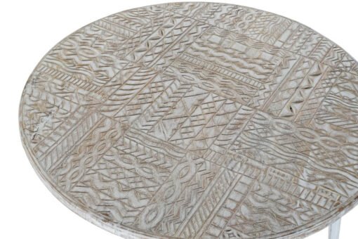 MESITA AUXILIAR MANGO METAL 75X75X50 DECAPE BLANCO MB-182011 Ref 13134 - Imagen 3
