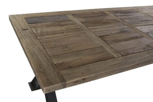 MESA MADERA RECICLADA METAL 200X100X78 NATURAL MB-182061 Disponible ref13222 - Imagen 3