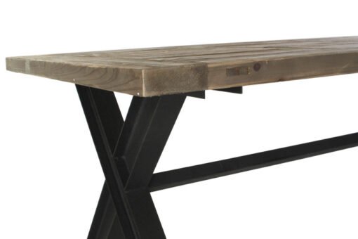 MESA MADERA RECICLADA METAL 200X100X78 NATURAL MB-182061 Disponible ref13222 - Imagen 2