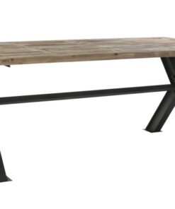 MESA MADERA RECICLADA METAL 200X100X78 NATURAL MB-182061 Disponible ref13222
