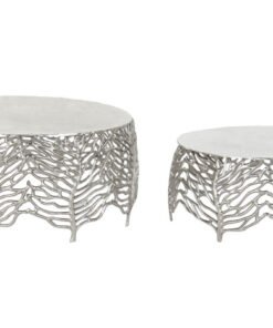 MESITA AUXILIAR SET 2 ALUMINIO 63,5X63,5X30,5 MB-182329 Disponible Ref 13133