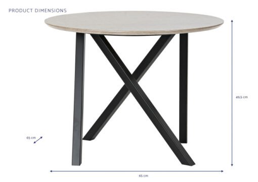 MESITA AUXILIAR METAL MADERA 65X65X49,5 MB-182596 Disponible Ref 13132 - Imagen 5