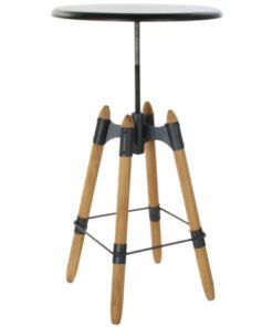 MESITA AUXILIAR METAL MADERA 60X60X105 REGULABLE MB-183145 Ref 13129