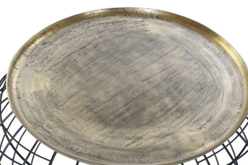 MESITA AUXILIAR ALUMINIO 80X80X44 DORADO MB-183322 Disponible Ref 13128 - Imagen 3