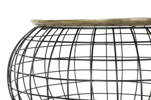 MESITA AUXILIAR ALUMINIO 80X80X44 DORADO MB-183322 Disponible Ref 13128 - Imagen 4