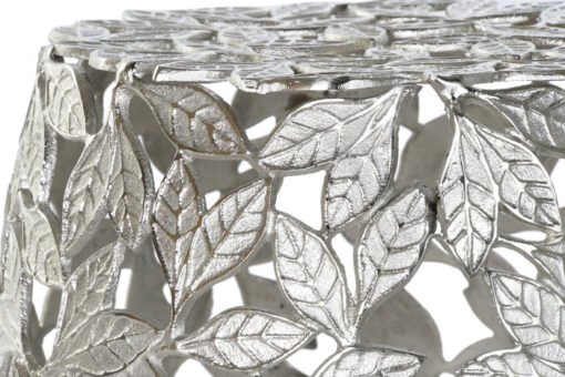 MESITA AUXILIAR ALUMINIO 40X40X45 HOJAS PLATEADO MB-183323 Ref 13127 - Imagen 4