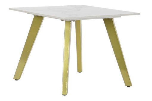 MESITA AUXILIAR CERAMICA METAL 60X60X48 DORADO MB-190028 Disponible Ref 13124
