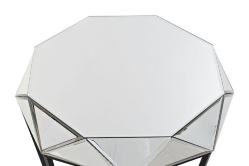 MESITA AUXILIAR METAL ESPEJO 50X50X55 NEGRO MB-190809 Disponible Ref 13123 - Imagen 3