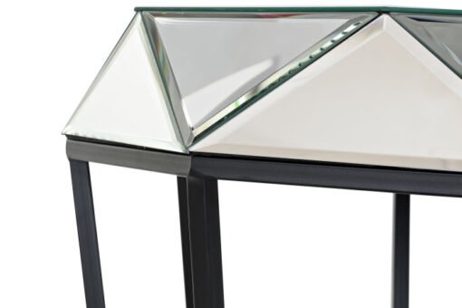 MESITA AUXILIAR METAL ESPEJO 50X50X55 NEGRO MB-190809 Disponible Ref 13123 - Imagen 4