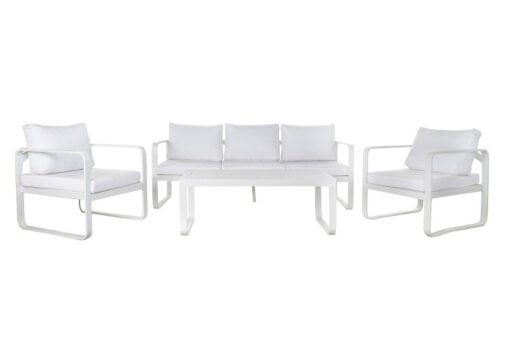 SOFA SET 4 ALUMINIO 184X72X78 COJIN 58X70X8CM MB-192580 Disponible Ref 13457