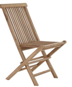 SILLA TECA 45X40X90 PLEGABLE NATURAL MARRON MB-193195 Disponible ref13453