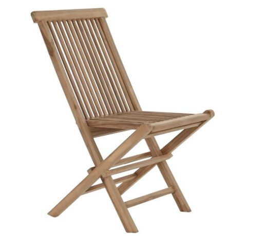 SILLA TECA 45X40X90 PLEGABLE NATURAL MARRON MB-193195 Disponible ref13453