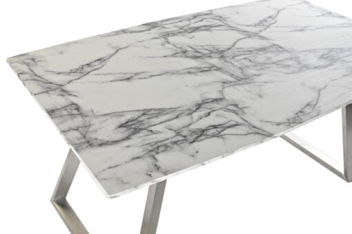 MESA COMEDOR MDF ACERO 160X90X76 BLANCO MB-193562 Disponible ref13221 - Imagen 3