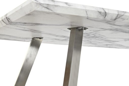 MESA COMEDOR MDF ACERO 160X90X76 BLANCO MB-193562 Disponible ref13221 - Imagen 2