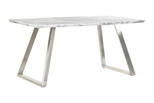 MESA COMEDOR MDF ACERO 160X90X76 BLANCO MB-193562 Disponible ref13221