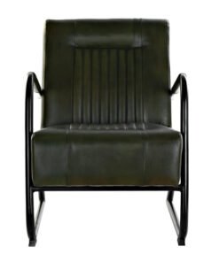 BUTACA PIEL METAL 62X82X84 VERDE MB-199871 Disponible Ref 13362