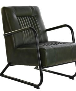 BUTACA PIEL METAL 62X82X84 VERDE MB-199871 Disponible REF13362