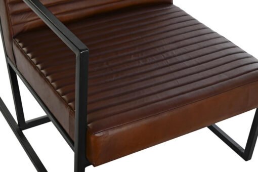 BUTACA PIEL METAL 75X89X90 MARRON MB-199875 Disponible REF13361 - Imagen 5