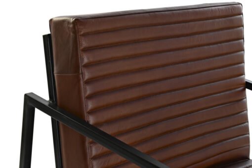 BUTACA PIEL METAL 75X89X90 MARRON MB-199875 Disponible REF13361 - Imagen 4