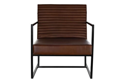BUTACA PIEL METAL 75X89X90 MARRON MB-199875 Disponible REF13361 - Imagen 2