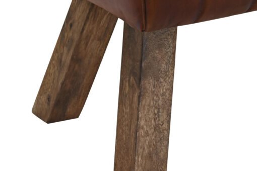 DESCALZADORA PIEL MADERA 126X36X53 MARRON MB-199878 Disponible Ref 13321 - Imagen 4