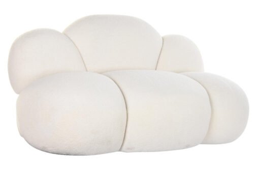 SOFA POLIESTER 149X76X77 NUBE BORREGUITO BLANCO MB-199962 Ref 13413 - Imagen 2