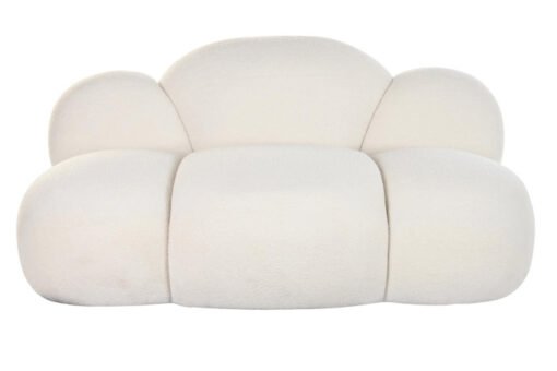 SOFA POLIESTER 149X76X77 NUBE BORREGUITO BLANCO MB-199962 Ref 13413