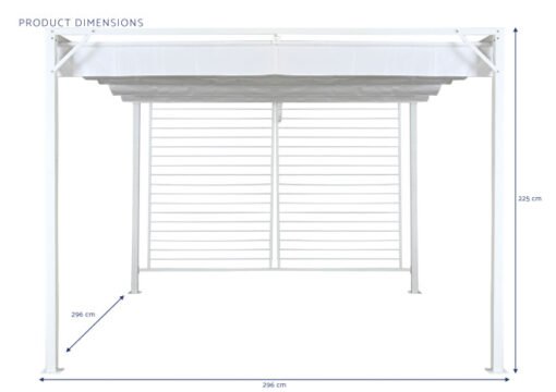 PERGOLA ACERO POLIESTER 296X296X225 BLANCO MB-200827 Disponible ref13451 - Imagen 2