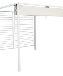 PERGOLA ACERO POLIESTER 296X296X225 BLANCO MB-200827 Disponible ref13451