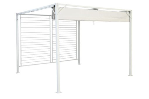 PERGOLA ACERO POLIESTER 296X296X225 BLANCO MB-200827 Disponible ref13451