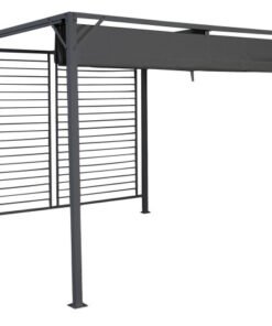 PERGOLA ACERO POLIESTER 300X300X230 250gr,/m2 GRIS MB-200828 Disponible ref13450