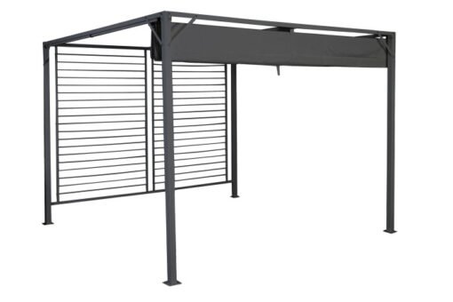 PERGOLA ACERO POLIESTER 300X300X230 250gr,/m2 GRIS MB-200828 Disponible ref13450