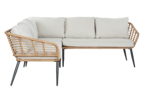 SOFA SET 4 RATAN SINTETICO METAL 128X75X72 BEIGE MB-200890 Disponible ref13449 - Imagen 10